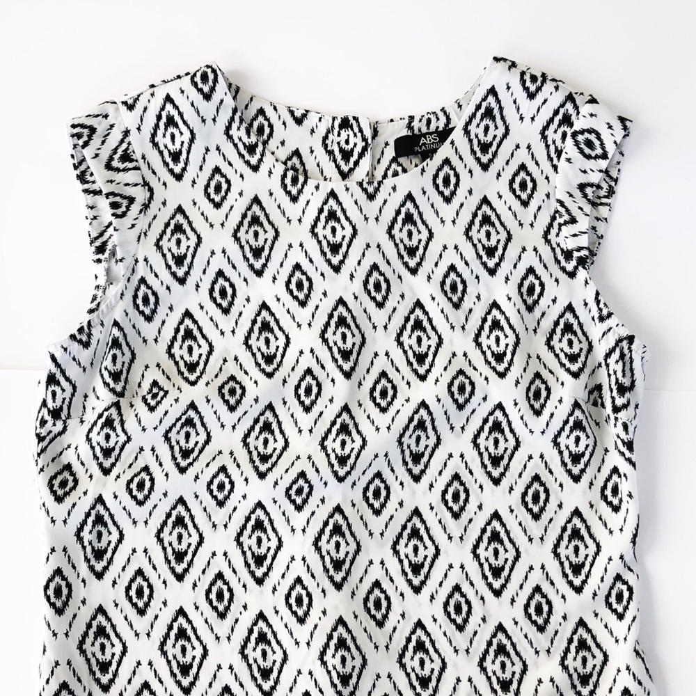 Black and white printed blouse